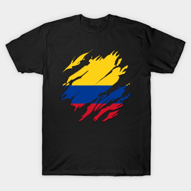 Proud Colombia Flag, Colombia gift heritage, Colombian girl Boy Friend T-Shirt by JayD World